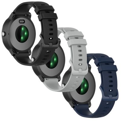 Anrir Bands for Garmin Vivoactive 3, 20mm Silicone Band for Forerunner 645/245 Music/Venu Sq 2/Venu 2 Plus, for Galaxy Watch 3 41mm/Galaxy Watch Active 2 40mm/44mm Bands Men Women-3Pack
