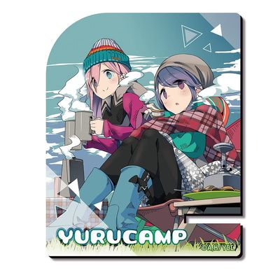 Yurukan MDAN-Y003-m01 Wooden Smartphone Stand, Ver. 3, Nadeshiko Kagamihara & Rin Shima A