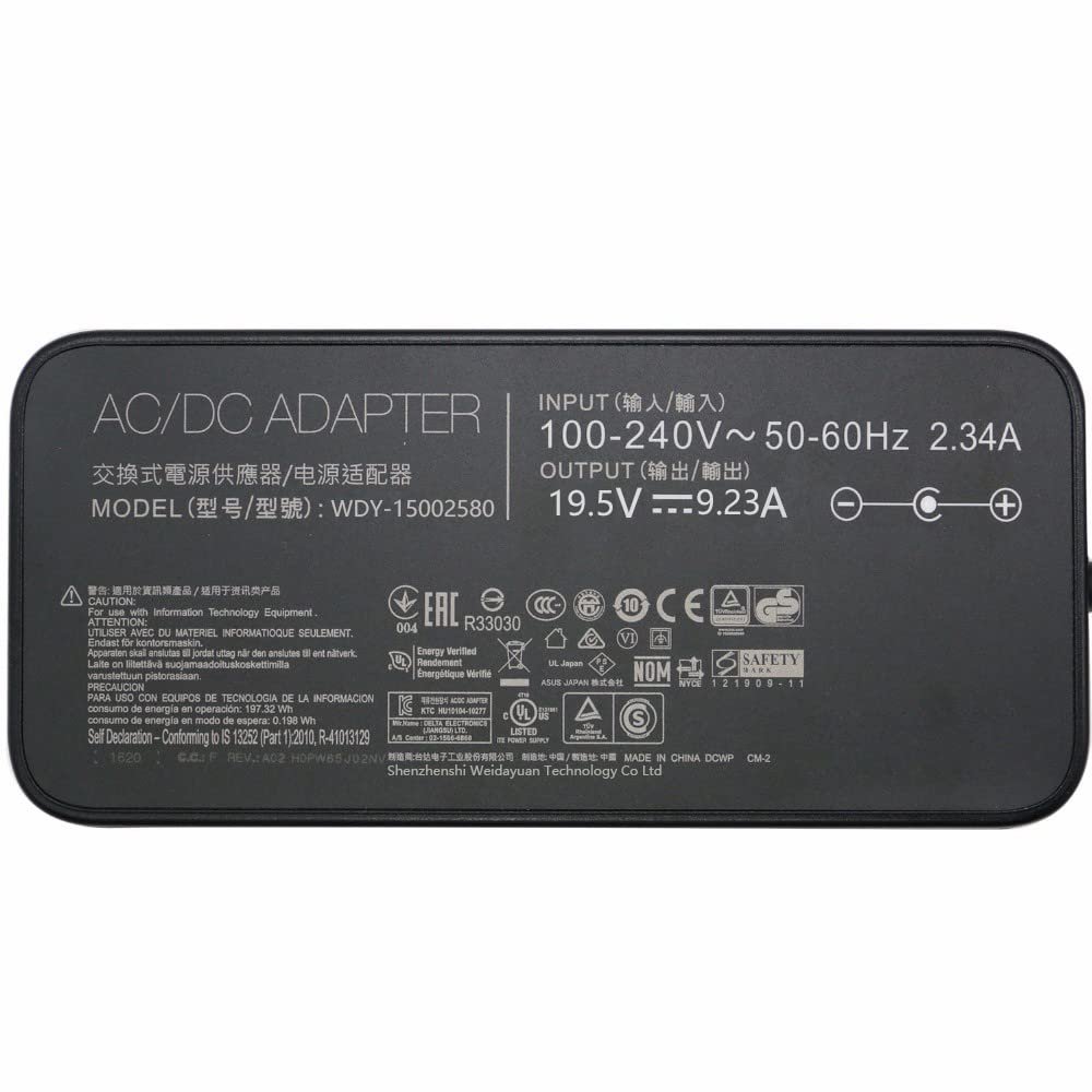 19V 6.32A 120W AC Charger Adapter Compatible for ASUS A15-120P1A PA-1121-28 ADP-120RH B N750 N500 G50 N53S N55 FX504 UX510UW N56J N56VM N56VZ Laptop Power Supply Cord