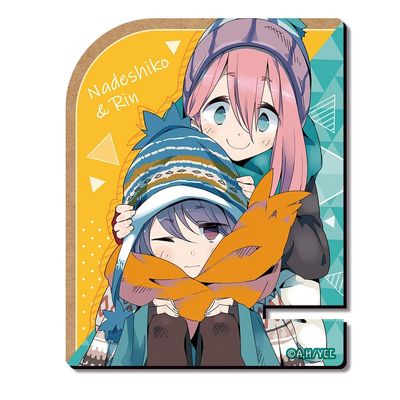 Yurukan MDAN-Y003-m02 Wooden Smartphone Stand, Ver. 3, Nadeshiko Kagamihara & Rin Shima B