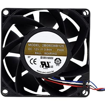 2B08038B12S Fan 12V 3.84A 808038mm Cooling Fan