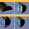 D-Line 157in Cord Cover Kit, Self-Adhesive Wire Hiders, Cable Raceway to Hide Wires on Wall, Electrical Cable Management - 10x 15.7 Lengths & 19 Accessories - 1.18" (W) x 0.59" (H) - Black view 3