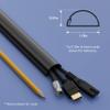 D-Line 157in Cord Cover Kit, Self-Adhesive Wire Hiders, Cable Raceway to Hide Wires on Wall, Electrical Cable Management - 10x 15.7 Lengths & 19 Accessories - 1.18" (W) x 0.59" (H) - Black view 4