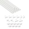 D-Line Half Round Cord Hider, Patented Cable Cover, Hide TV Wall Mount Wires, Raceway for Cords, Decorative Wire Covers, Paintable, Adhesive Cable Concealer, 10x 0.78in W x 0.39in H x 15.7in L, White view 1