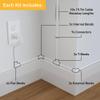 D-Line Half Round Cord Hider, Patented Cable Cover, Hide TV Wall Mount Wires, Raceway for Cords, Decorative Wire Covers, Paintable, Adhesive Cable Concealer, 10x 0.78in W x 0.39in H x 15.7in L, White view 2
