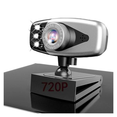 Computer Camera 720P/1080P USB Webcam with Microphone Manual Focus USB Webcam for PC Laptop Desktop Live Broadcast Video Calling Conference (Color : 720P Camera)