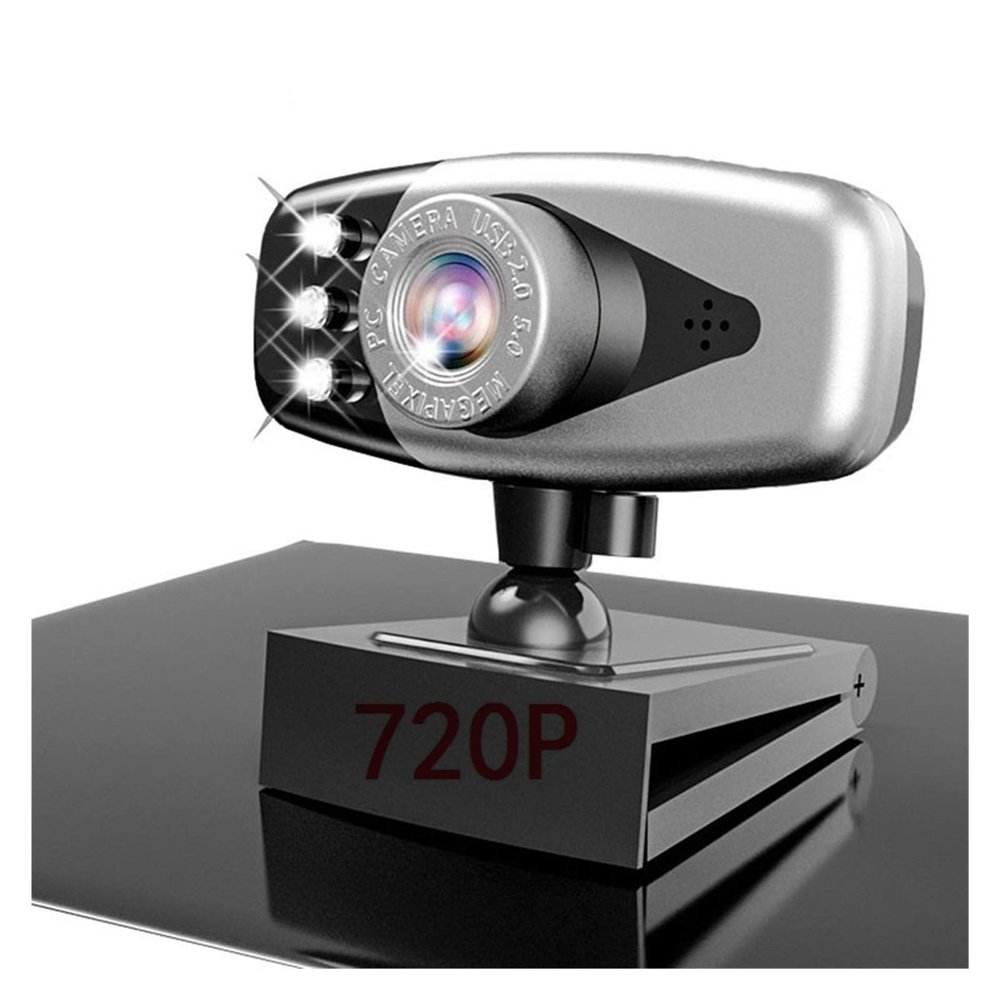 Computer Camera 720P/1080P USB Webcam with Microphone Manual Focus USB Webcam for PC Laptop Desktop Live Broadcast Video Calling Conference (Color : 720P Camera)