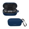 2 Pack DAYJOY Soft Silicone Protective Case Cover Compatible with Bose QuietComfort Earbuds, Protective Skin Sleeve with Key Chain(Black+Blue) view 3