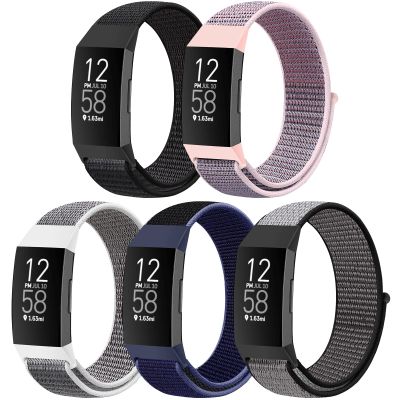 AVOD Nylon Watch Bands Compatible with Fitbit Charge 4/Charge 3/SE, Soft Replacement Wristband Breathable Sport Strap with Band for Women Men
