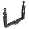BGNing Diving Handle Tray, Aluminum Alloy Dual Handheld Hand Grip for Action DSLR Camera Video Housing Underwater Photography Accessories view 4