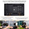 ANDYCINE C7 LITE 7 Inch Touch Screen DSLR Camera Field Monitor with 3D Lut Waveform VectorScope Histogram F970 External Power and Install Kit 4K 60Hz HDMI Input Output 1920X1200 IPS Panel view 3