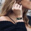 FitTurn Unique Design Colorful Bands Compatible with Fitbit Charge 6/Charge 5, Dressy Metal Bracelet Luxurious Stainless Steel Strap Replacement Wristband for Charge 6/Charge 5 Tracker (Black*White) view 3