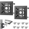 AlfaView 2PCS Universal Vertical Pole Mount Adapter Bracket for CCTV Security Camera PTZ Dome Vertical Pole Wall Mounting Bracket with Stainless Steel Loops and Mounting Screws view 1