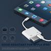 Otg Adapter Lightning Male to Usb Female and Charger Cable for Iphone 13 11 12 Mini Max Pro Xs Xr X 7 8plus Ipad Air A Camera Memory Connector Stick Flash Drive Cord Cable Converter Charging Splitter view 4