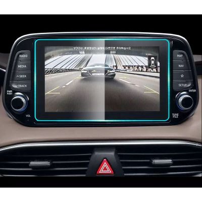BAWAQAF for Hyundai Santa Fe 2018 2019 2020, 8 inch Car GPS Navigation Film Tempered Glass Screen Refit Anti Scratch