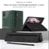 SHIEID Galaxy Z Fold 3 Case with S Pen Holder Genuine Leather Wallet Cover with Detachable Pen Slot, Card Holder, Kickstand, and Screen Protector for Samsung Z Fold 3 Phone Case, Green view 2
