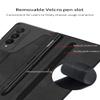 SHIEID Galaxy Z Fold 3 Case with S Pen Holder Genuine Leather Wallet Cover with Detachable Pen Slot, Card Holder, Kickstand, and Screen Protector for Samsung Z Fold 3 Phone Case, Green view 3