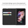 SHIEID Galaxy Z Fold 3 Case with S Pen Holder Genuine Leather Wallet Cover with Detachable Pen Slot, Card Holder, Kickstand, and Screen Protector for Samsung Z Fold 3 Phone Case, Green view 4