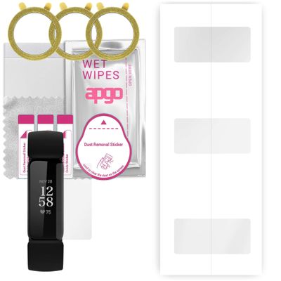 apgo 3x Hydrogel Ultra-Clear Screen Protector for Fitbit Inspire 2, Hydrogel Film, Flexible, Soft TPU with positioning layer easy installation