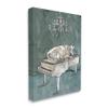 'Cow Resting on Piano Fancy Chandelier Green'| Canvas Art view 2