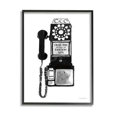 'Dial In Case of Fashion S.O.S. Vintage'| Framed Giclee Art