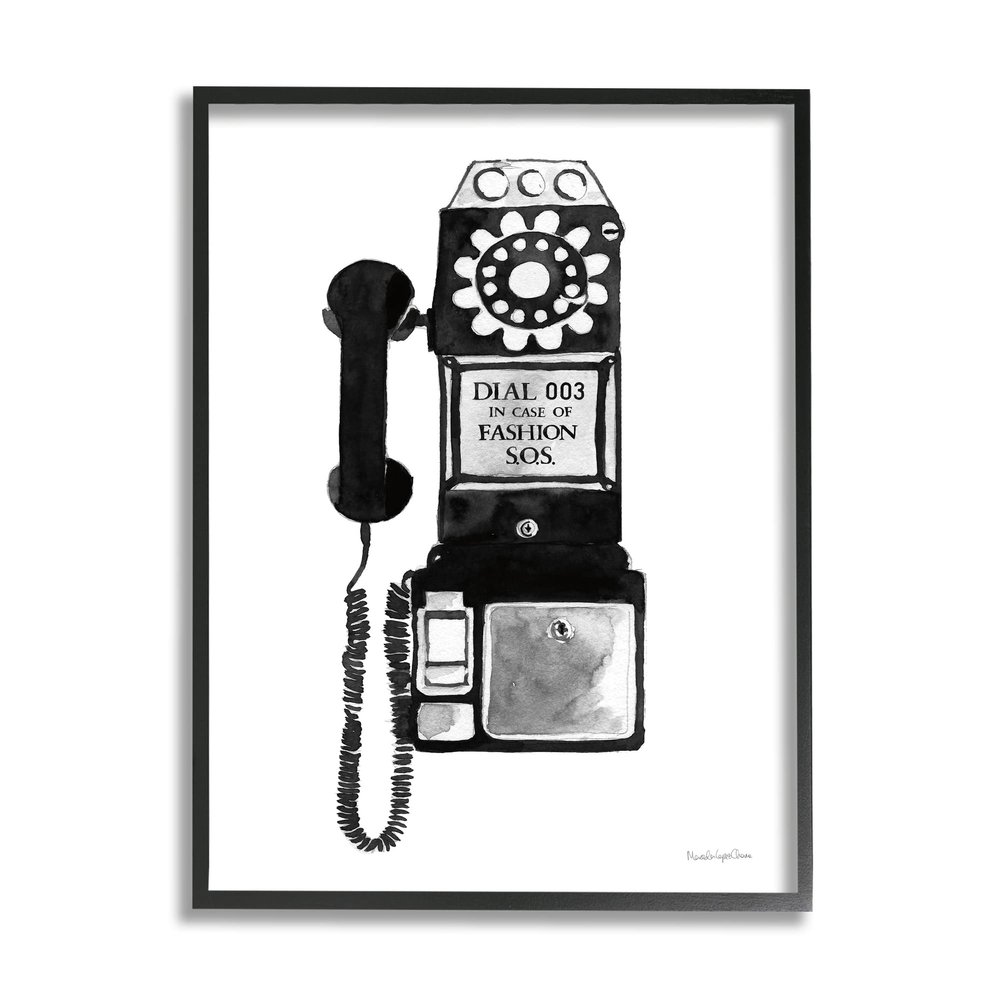 'Dial In Case of Fashion S.O.S. Vintage'| Framed Giclee Art