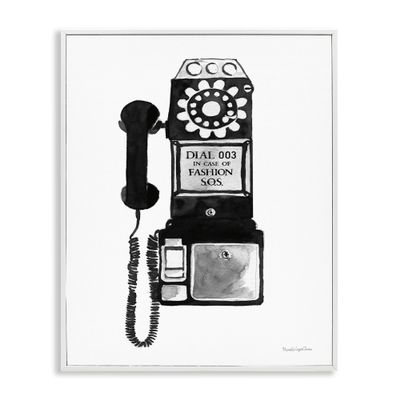 'Dial In Case of Fashion S.O.S. Vintage'| Framed Giclee Art