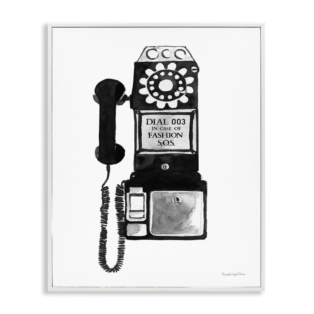 'Dial In Case of Fashion S.O.S. Vintage'| Framed Giclee Art