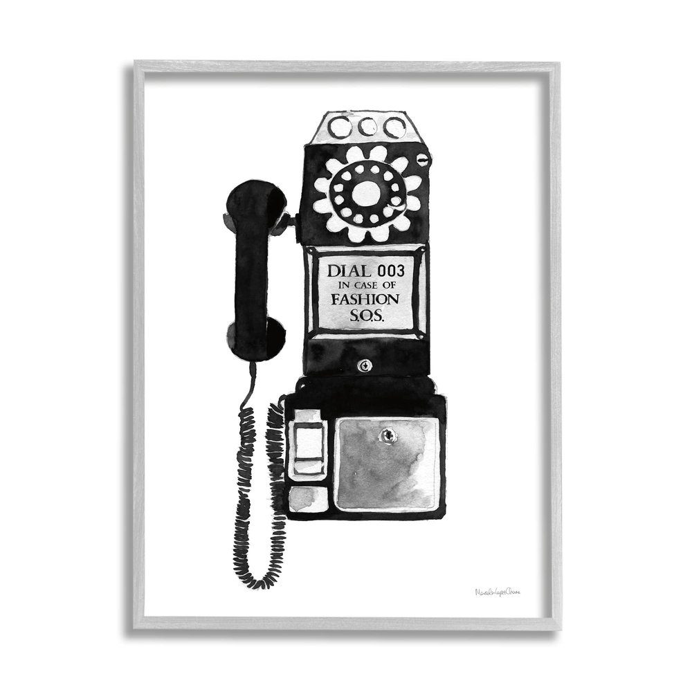 'Dial In Case of Fashion S.O.S. Vintage'| Framed Giclee Art