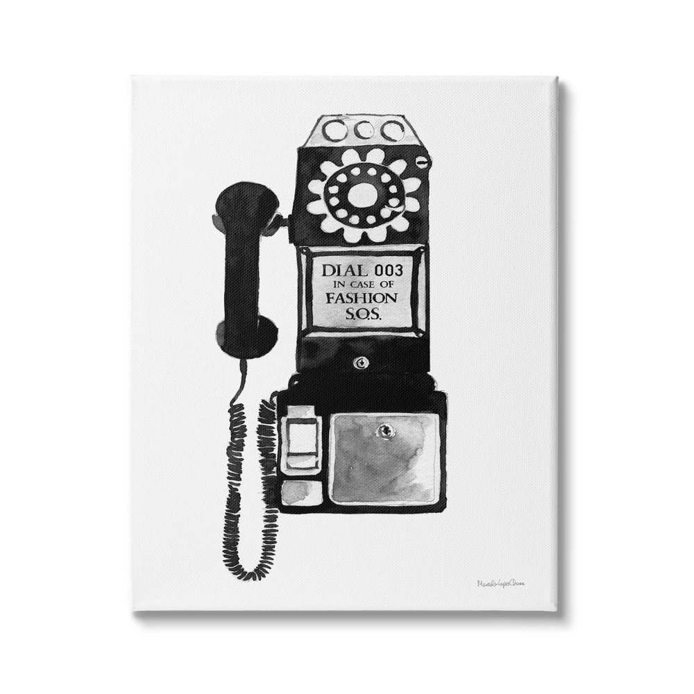 Stupell Industries Dial in Case of Fashion S.O.S. Vintage Telephone