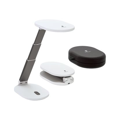 Daylight Company Foldi Go Lamp, Table Lamp, Craft Lamp, Lightweight, Crafting, Painting, Sewing, CRI of Over 95 with Carry Case, White
