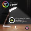 Daylight Company Foldi Go Lamp, Table Lamp, Craft Lamp, Lightweight, Crafting, Painting, Sewing, CRI of Over 95 with Carry Case, White view 3