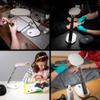 Daylight Company Foldi Go Lamp, Table Lamp, Craft Lamp, Lightweight, Crafting, Painting, Sewing, CRI of Over 95 with Carry Case, White view 4