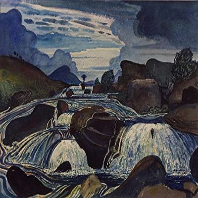 James Dickson Innes : The Waterfall : 1910 : Archival Quality Art Print