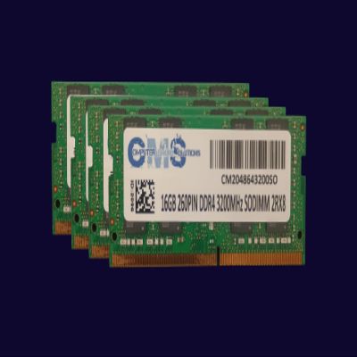 CMS 64GB (4X16GB) DDR4 25600 3200MHz Non ECC SODIMM Memory Ram Compatible with HP/Compaq ZBook Fury 15 G8 Mobile Workstation, 17 G8 Mobile Workstation - D115