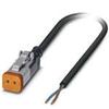 1410727, Sensor/Actuator Cable Cordset, Str Deutsch DT06-2S F 2P to Cut End, 2wire 10m, PUR B-G, SAC-2P- 3,0-PUR/DTFS view 1