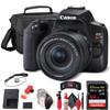 Canon EOS Rebel SL3 DSLR Camera with 18-55mm Lens (Black) (3453C002) + 64GB Memory Card + Case + Card Reader + Flex Tripod + Hand Strap + Cap Keeper + Memory Wallet + Cleaning Kit view 1