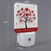 Night Light for Kids Plug into Wall LED Lamp Dusk-to-Dawn Sensor, Happy Valentine's Day Red Heart Tree Baby Nightlight for Bathroom Nursery Bedroom Hallway Stairs Home Room Decor view 4