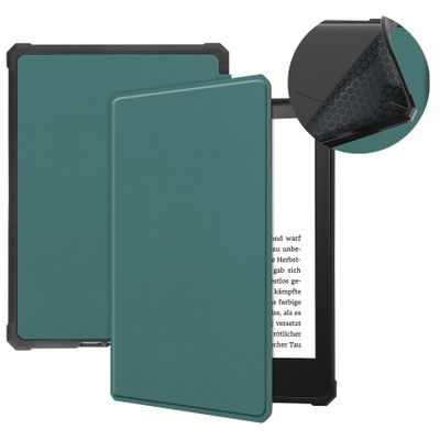 Case for 6.8" Kindle Paperwhite (11th Generation, 2021) & Kindle Paperwhite Signature Edition, UUcovers Slim Lightweight Shell Thin Premium PU Leather Shockproof Cover with Auto Sleep/Wake, DarkGreen