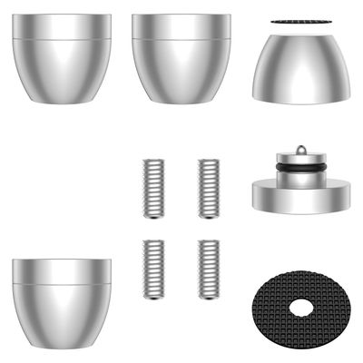 Audiocrast 4X HiFi Speaker Spike Pads Isolation Stand Feet, IF3033 Speaker Shock Absorber Resonance Cancelling Vibration Dampening Floor Protector 30x33MM with Stainless Steel Beads for Audio Gears
