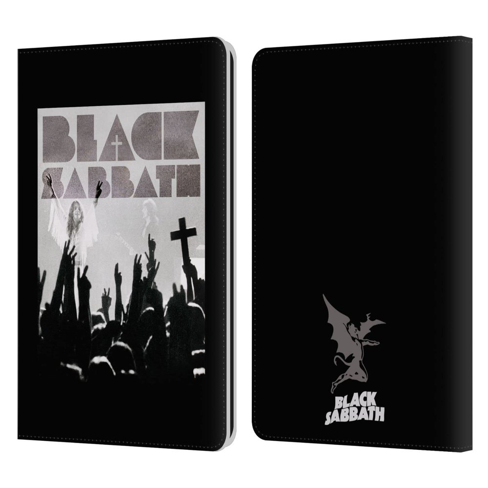 Head Case Designs Officially Licensed Black Sabbath Victory Key Art Leather Wallet Case Compatible with Kindle Paperwhite 1/2 / 3