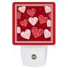 Night Light for Kids Plug into Wall LED Lamp Dusk-to-Dawn Sensor, Valentine's Day Red Love Heart Baby Nightlight for Bathroom Nursery Bedroom Hallway Stairs Home Room Decor view 1