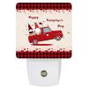 Night Light for Kids Plug into Wall LED Lamp Dusk-to-Dawn Sensor, Happy Valentine's Day Truck with Love Heart Gnome Red Buffalo Plaid Baby Nightlight for Bathroom Nursery Bedroom Hallway Stairs Decor view 1