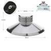 Audiophile 124G/4.3OZ Record Weight Stabilizer Aluminum Turntable Weight Disc Stabilizer Vibration Reducer with Protective Soft Pad for HiFi LP Record Player Tone Arm (Silver) view 2