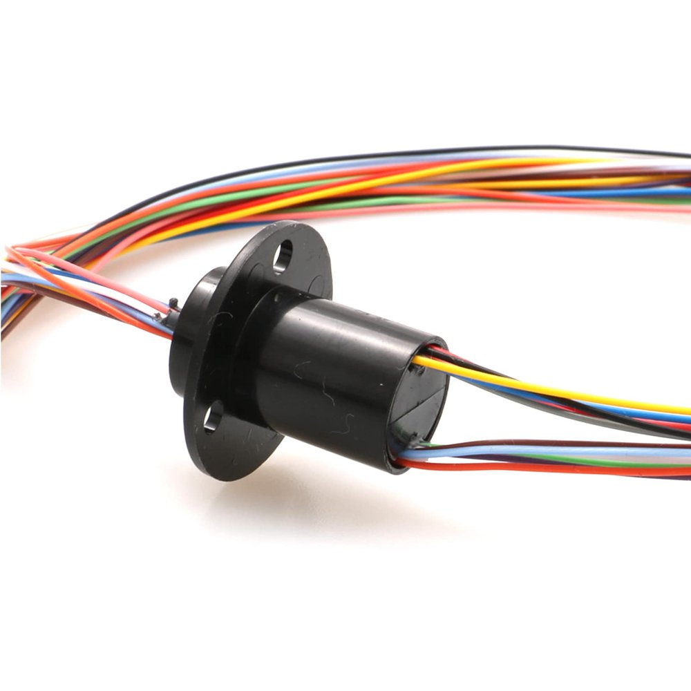 1.5A 220VAC/DC Wind Power Dia.12.5mm Electrical Slip Ring with 2/4/6/8/12/18 Signal Circuit Rotaty Brush Collector Conductive Contact Joint for RC Model Airplane Tank Excavator(Dia12.5mm 12CH 1.5A)