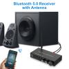 USB 192KHz DAC Digital to Analog Converter with Headphone Amplifier Built-in Bluetooth V5.0 Receiver Music Player Volume Adjustable Digital SPDIF TOSLINK to Stereo L/R & 3.5mm Jack view 4