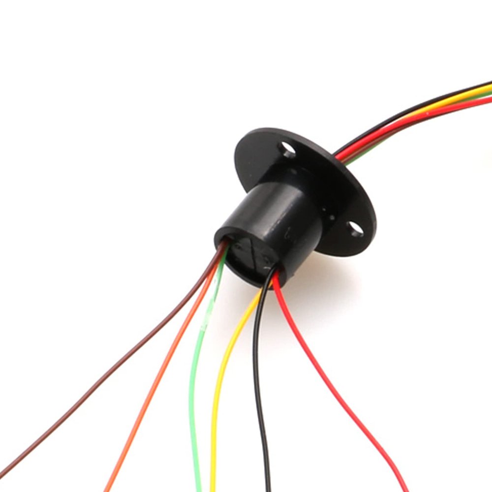 1PCS 2A 220VAC/DC Wind Power Dia.12.5mm Electrical Slip Ring with 2/4/6/8/12/18 Signal Circuit Rotaty Brush Collector Conductive Contact Joint for RC Model Airplane Tank Excavator(Dia 12.5mm 6CH 2A)