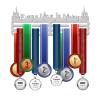 GLOBLELAND Every Mile is Magic Medal Holder Display Hanger Rack for Sports Race Marathon Wall Mount Metal Medal Hanger for Gymnastics Competitions 15.756 inch view 1