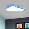 LAKIQ Kids Room Flush Mount Light Cartoon Cloud Shape Children Baby Room Ceiling Light Fixture Acrylic 19.5 LED Ceiling Lights for Kids Bedroom Boys Girls Room Kindergarten(Blue,Warm Light) view 1