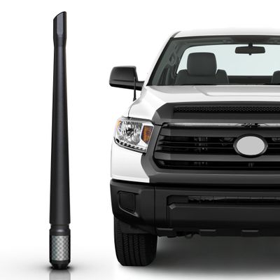 Tekk Carbon Fiber Short Antenna Compatible with Tundra 1999-2026/7.9 Inches Premium Flexible Rubber/Designed for Enhance AM/FM Radio Signal Reception